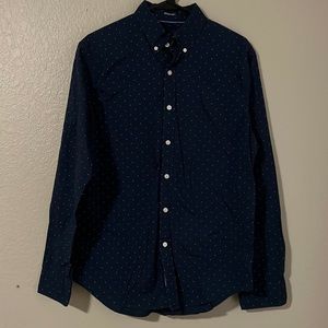 Navy blue American eagle button up, M